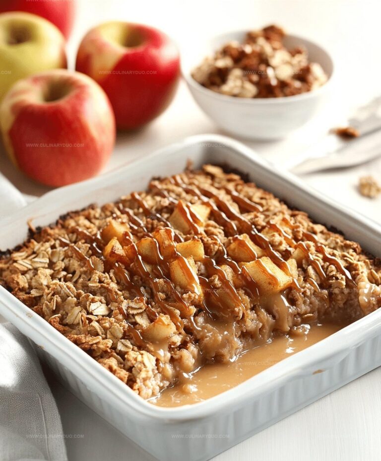 Caramel Apple Oatmeal Bake Recipe