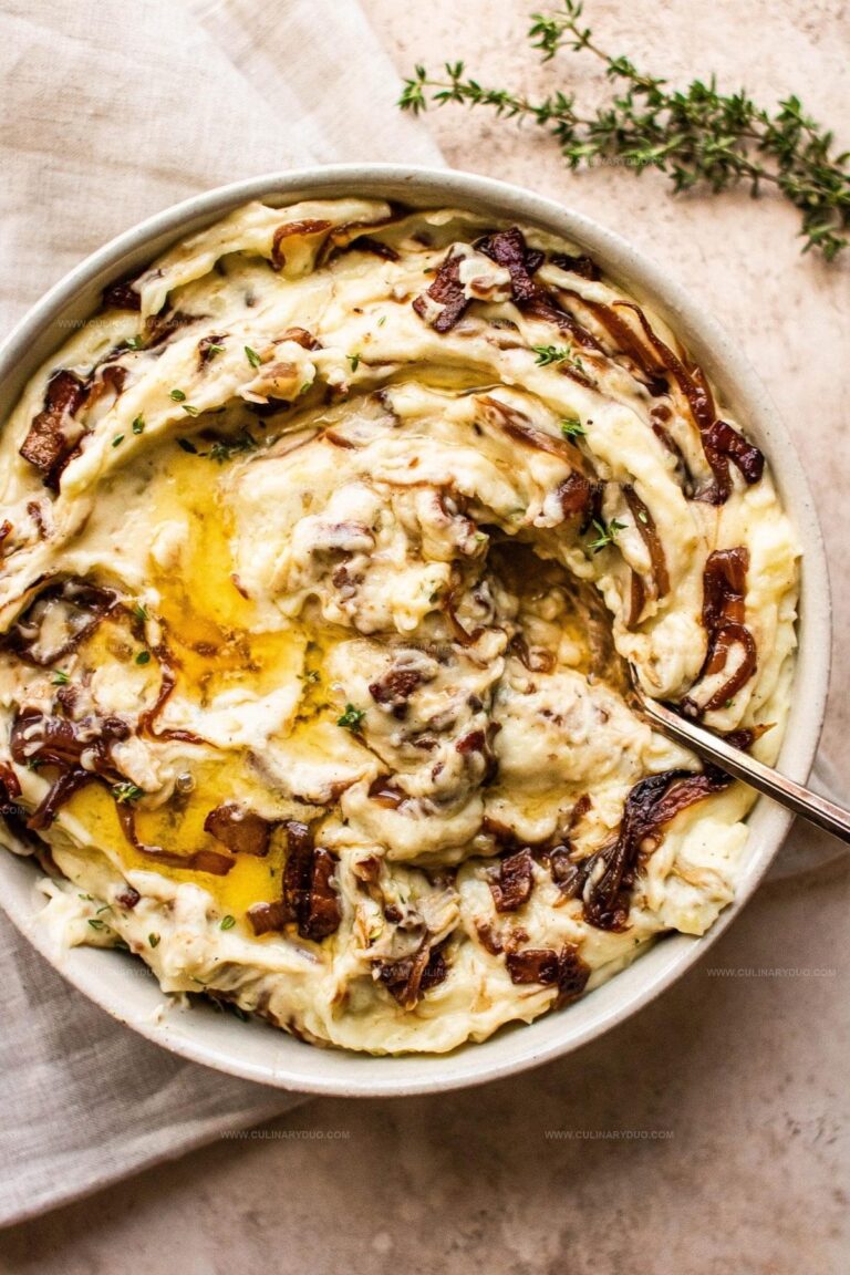 Caramelized Onion and Bacon Mashed Potatoes Recipe