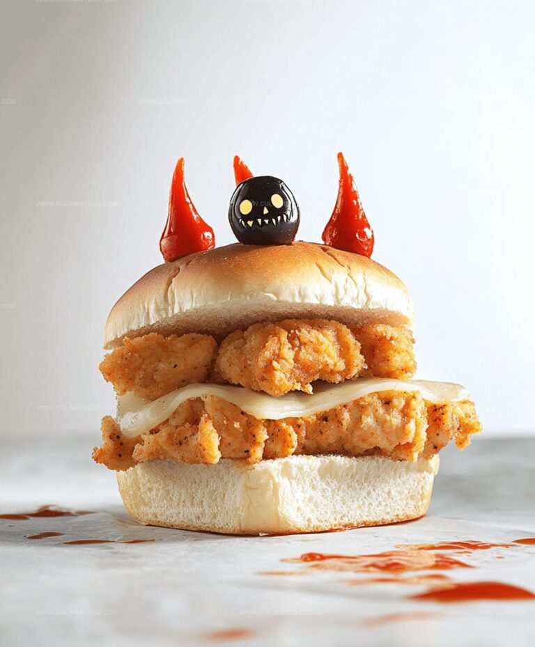 Halloween Chicken Parmesan Sliders Recipe
