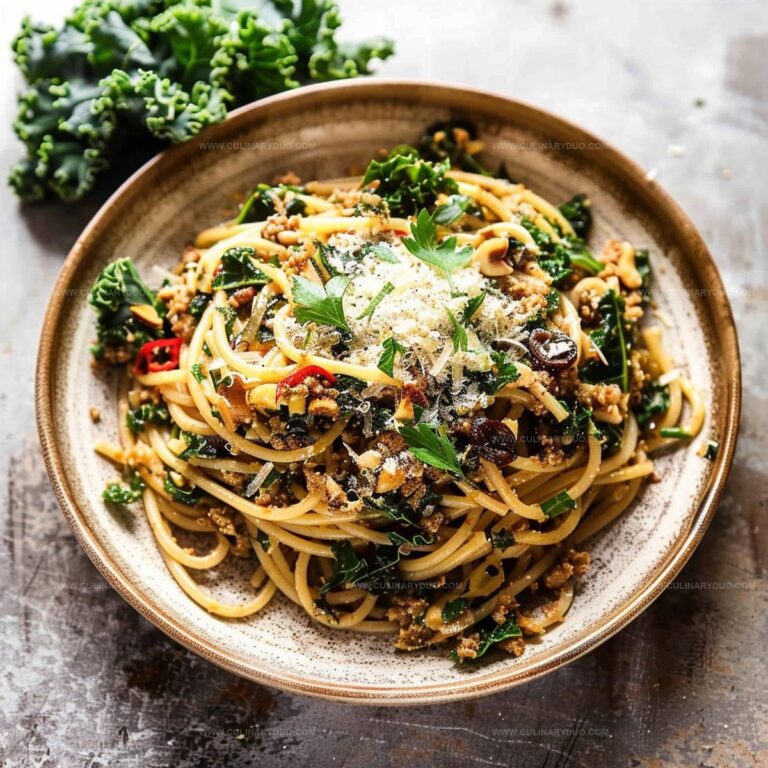 California Walnut and Kale Bucatini Recipe