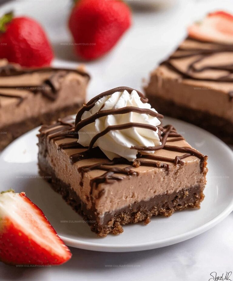 No Bake Nutella Cheesecake Bars Recipe