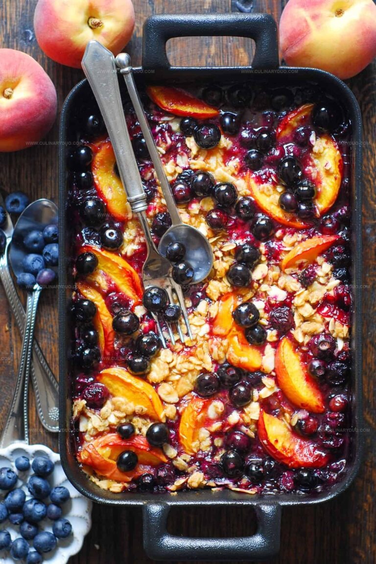 Peach and Blueberry Crisp Recipe