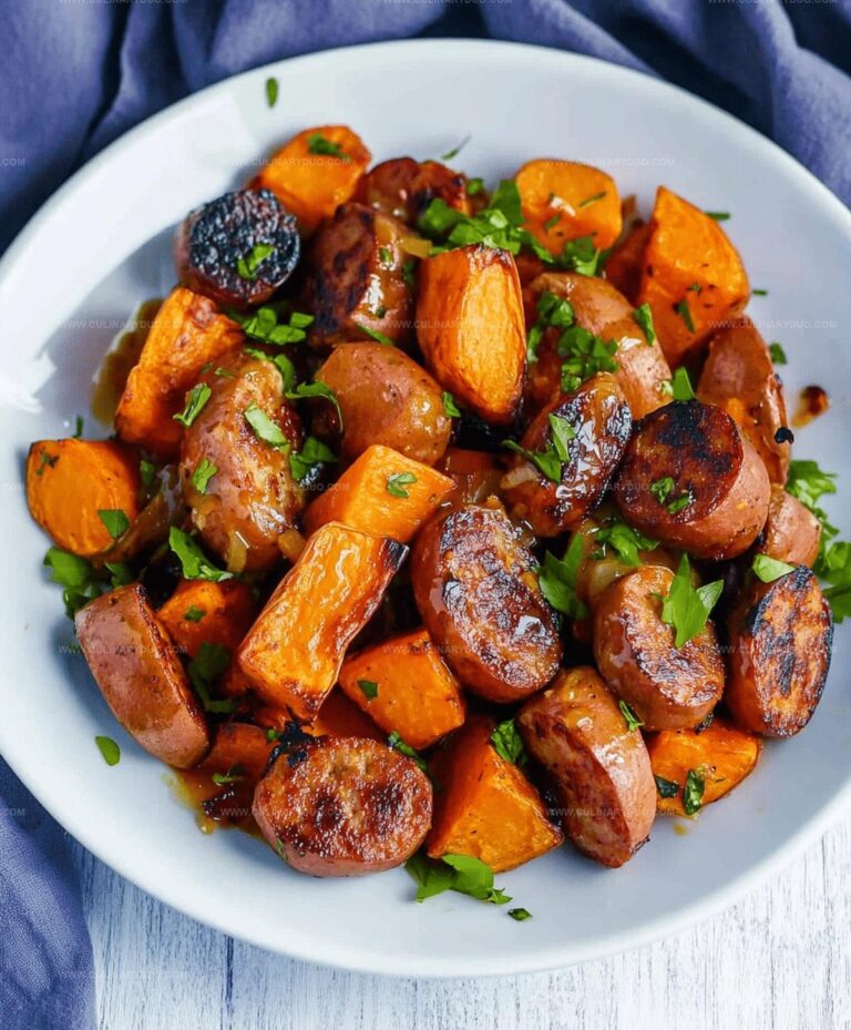 Sausage And Sweet Potatoes With Honey Garlic Sauce Recipe