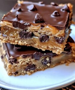 Chocolate Chip Cookie Dough Billionaire Bars Recipe