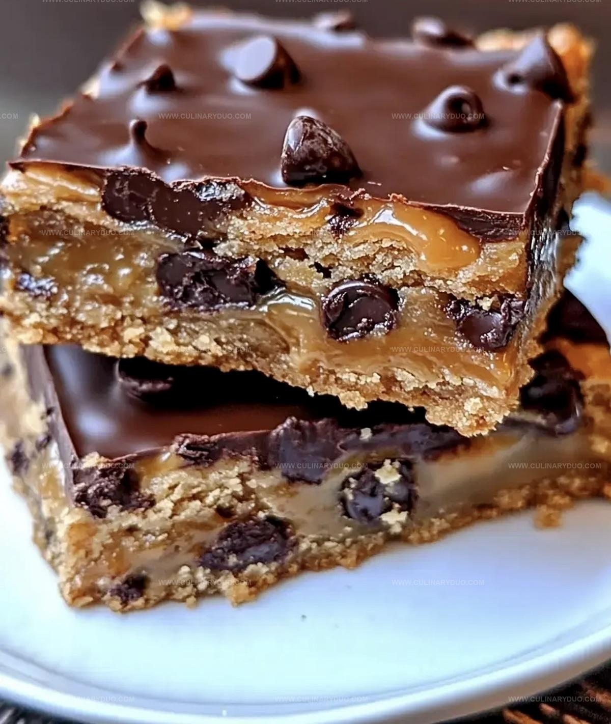 Chocolate Chip Cookie Dough Billionaire Bars Recipe