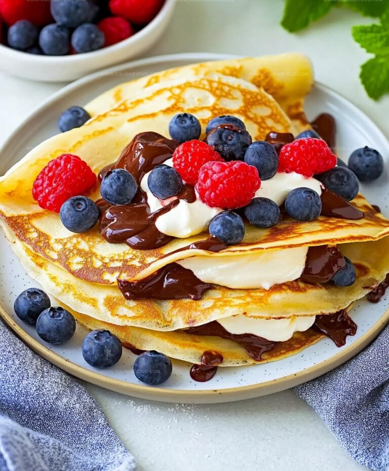 Nutella Cream-filled Crepes Recipe