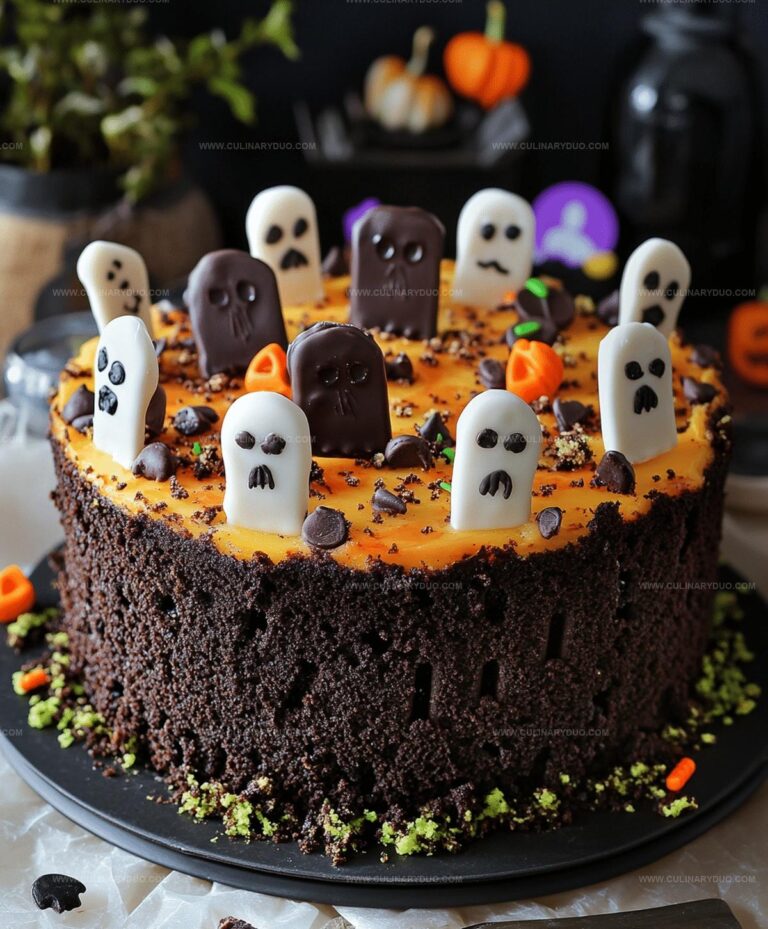 Halloween Graveyard Chocolate Poke Cake Recipe