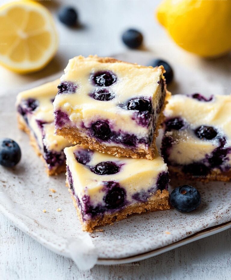 Lemon Blueberry Cheesecake Bars Recipe