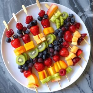 Rainbow Fruit Kabobs Recipe