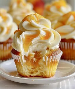Honey Peach Cream Cheese Cupcakes Recipe