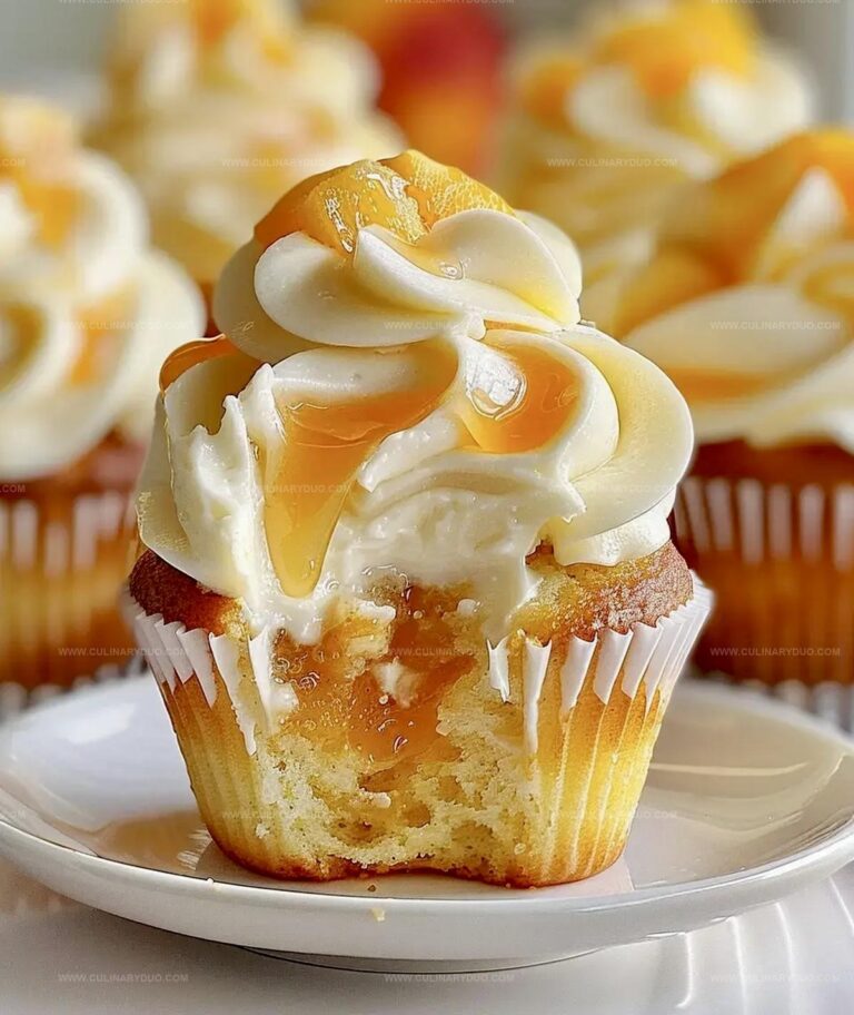 Honey Peach Cream Cheese Cupcakes Recipe