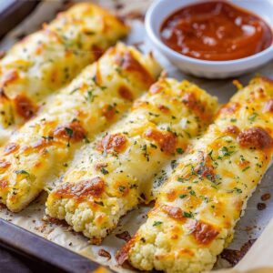 Cheesy Cauliflower Breadsticks Recipe