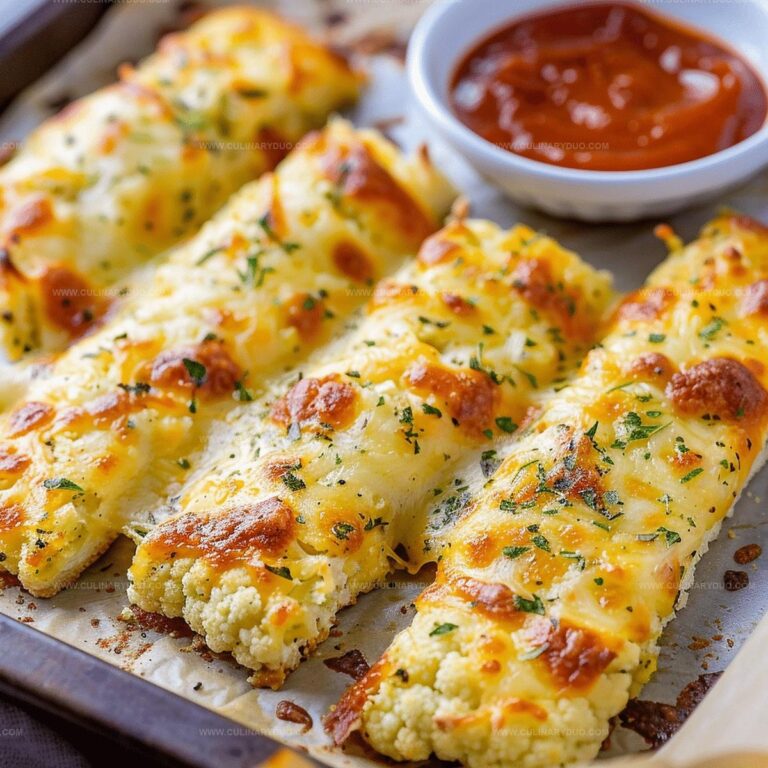 Cheesy Cauliflower Breadsticks Recipe