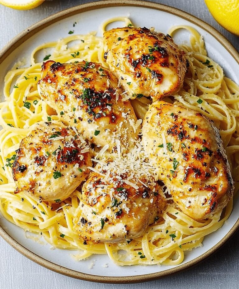 Lemon Garlic Butter Chicken With Parmesan Linguine Recipe