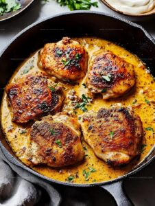 Creamy Skillet Chicken Thighs Recipe