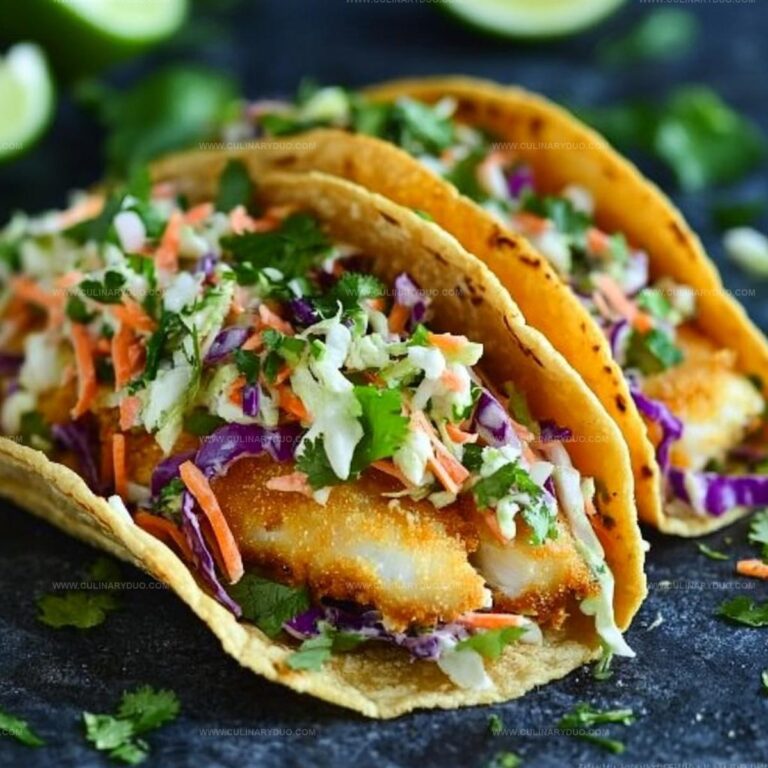 Crispy Fish Tacos with Cilantro Lime Slaw Recipe
