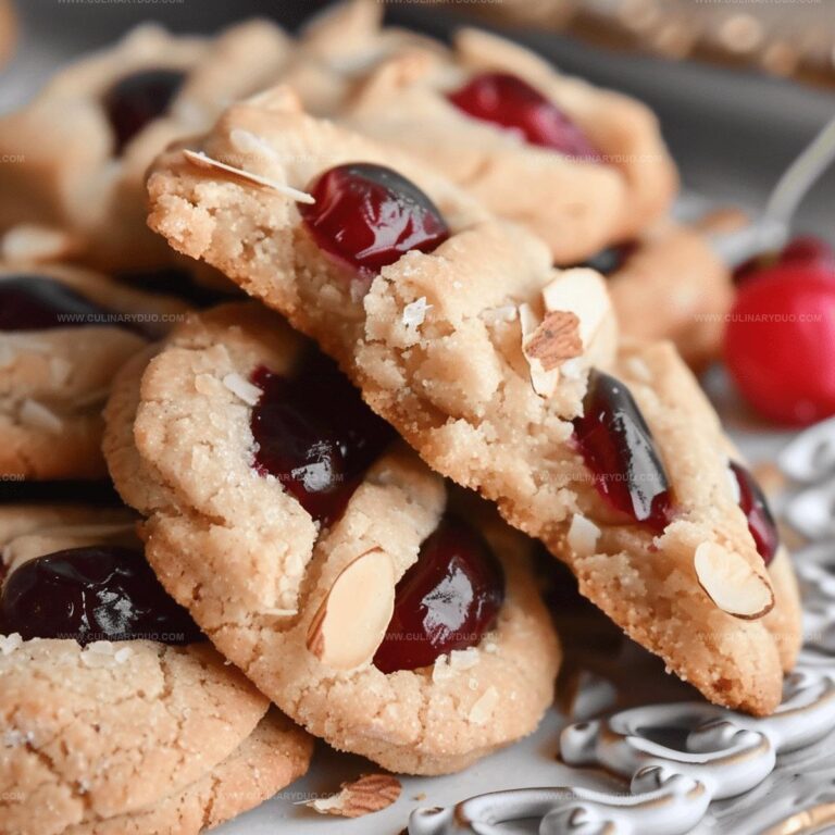 Cherry Almond Shortbread Cookies Recipe