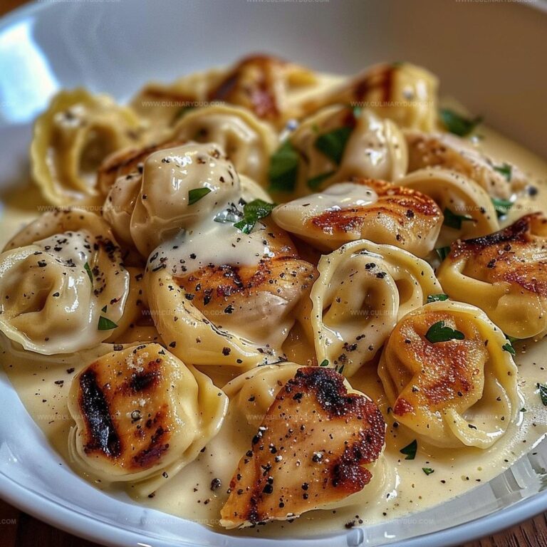 Asiago Tortellini Alfredo with Grilled Chicken Recipe