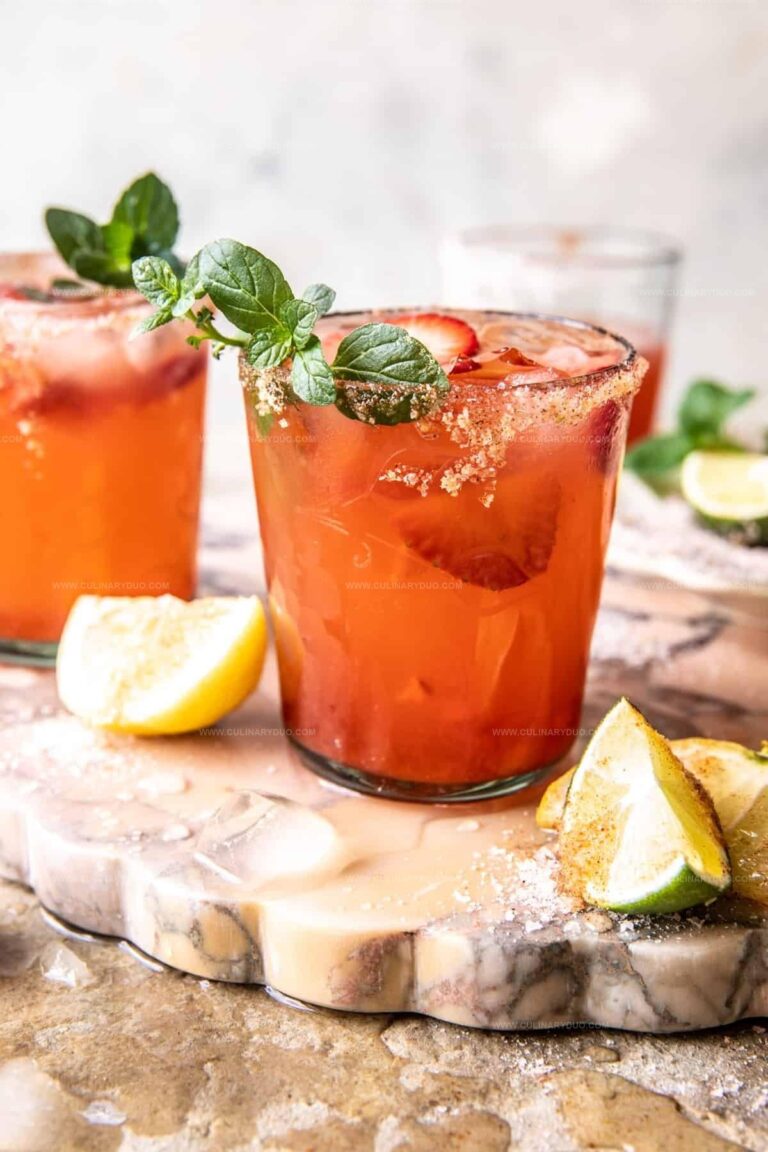 Strawberry Lemonade Aperol Margarita Recipe