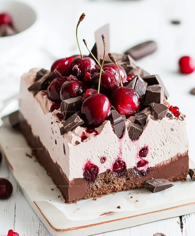 Cherry Chocolate Ice Cream Cake Recipe