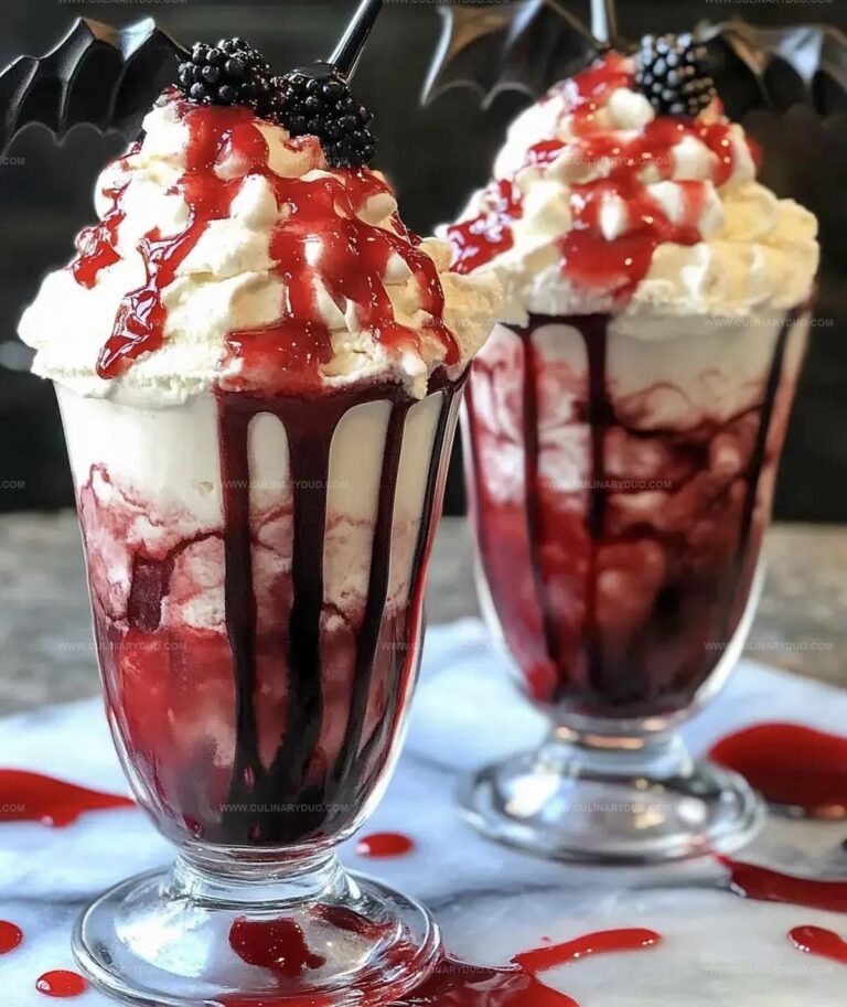 Halloween Vampire Ice Cream Floats Recipe