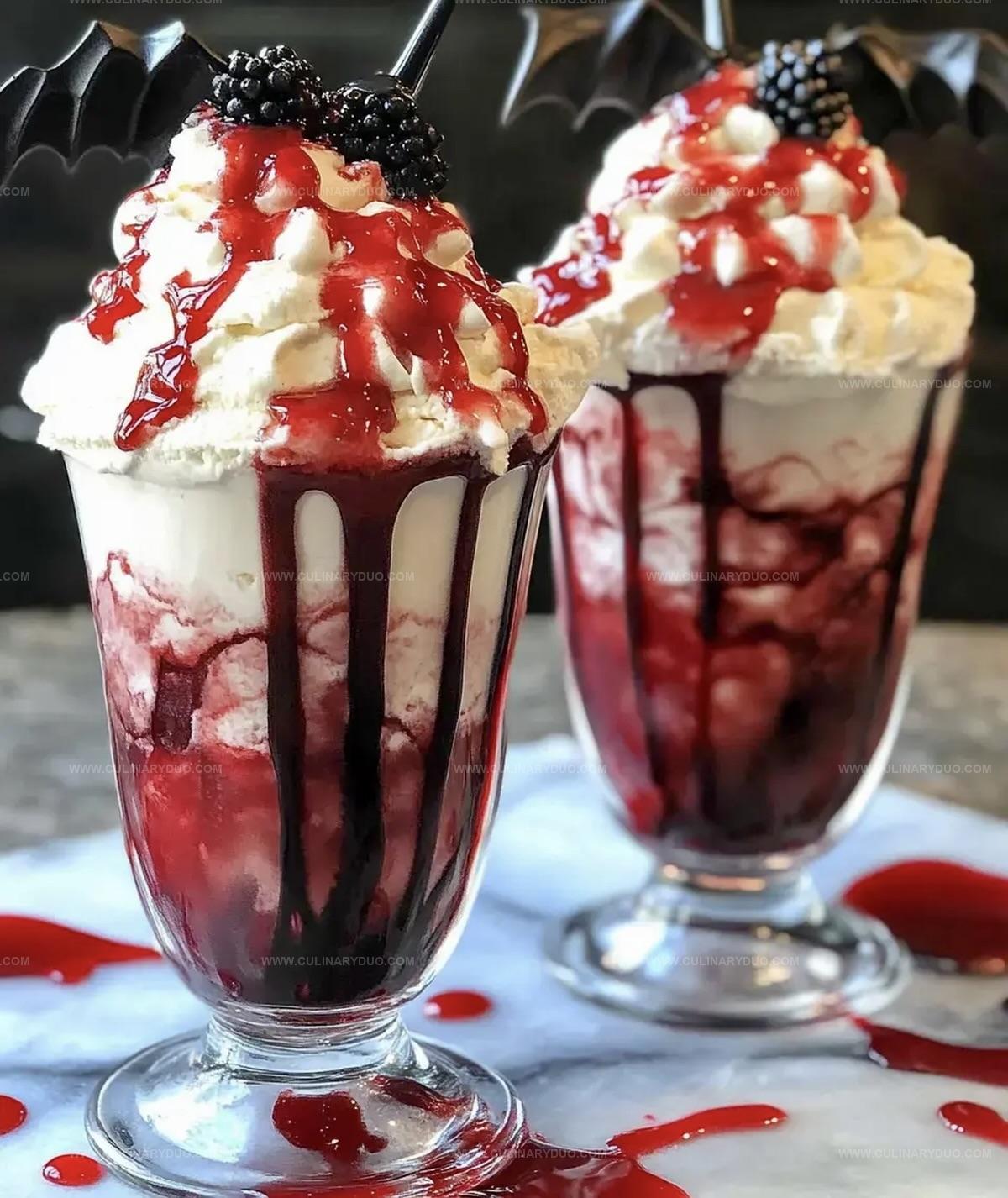 Halloween Vampire Ice Cream Floats Recipe