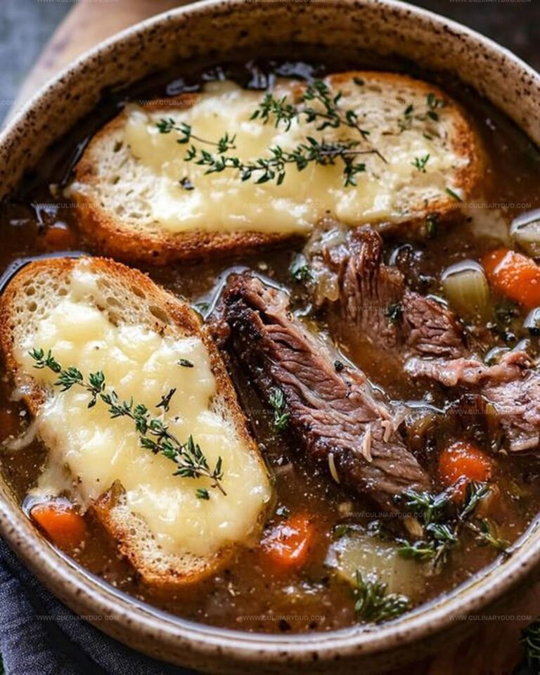 French Onion Beef Short Rib Soup Recipe
