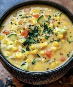 Sunshine Summer Corn And Zucchini Chowder Recipe