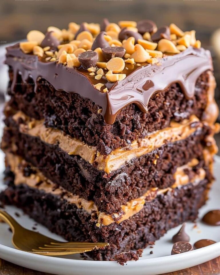 Heavenly Chocolate Peanut Butter Ooey Gooey Cake Recipe