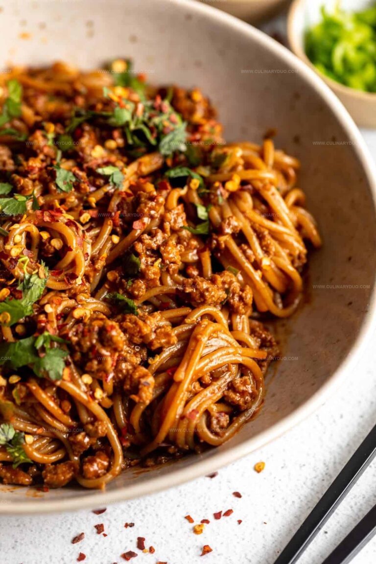Spicy Korean Gochujang Beef Noodles Recipe