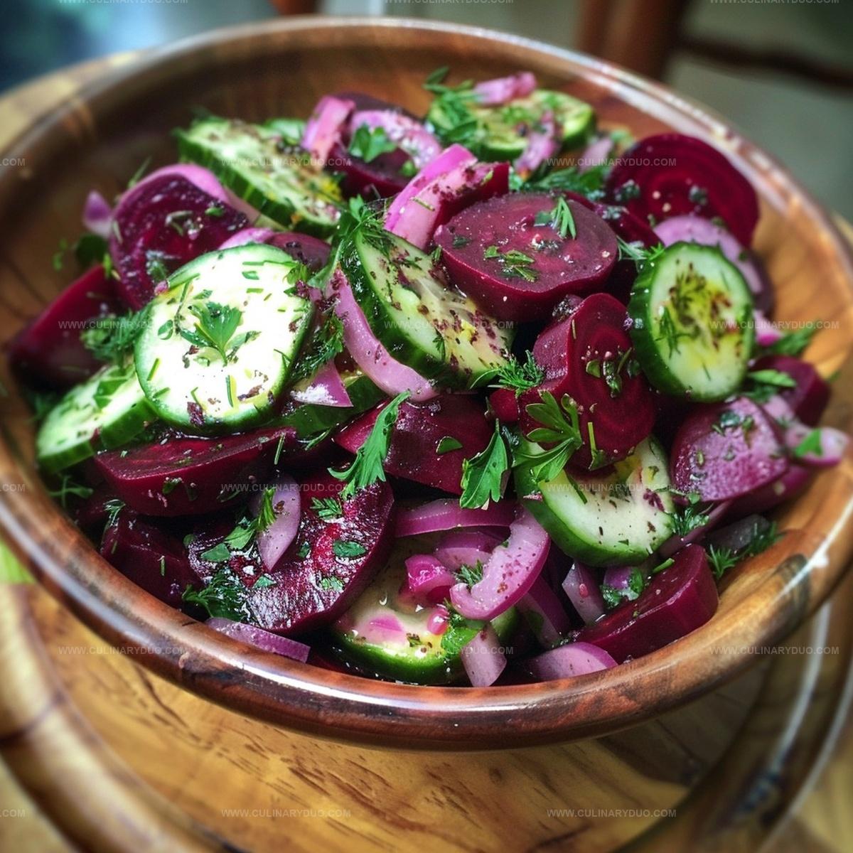 Garden Fresh Cucumber and Beetroot Salad with Herbs Recipe