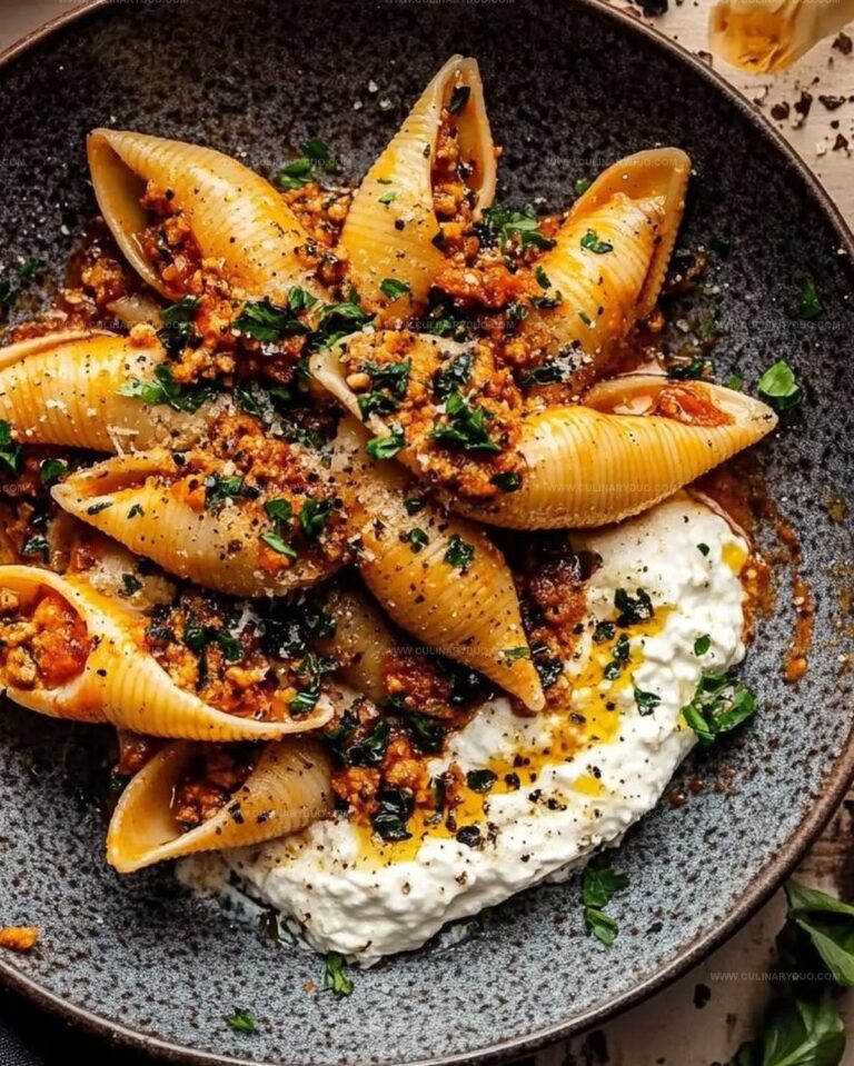 Spicy Unstuffed Shells with Whipped Ricotta Recipe