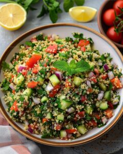 Mediterranean Quinoa Tabbouleh Salad Recipe