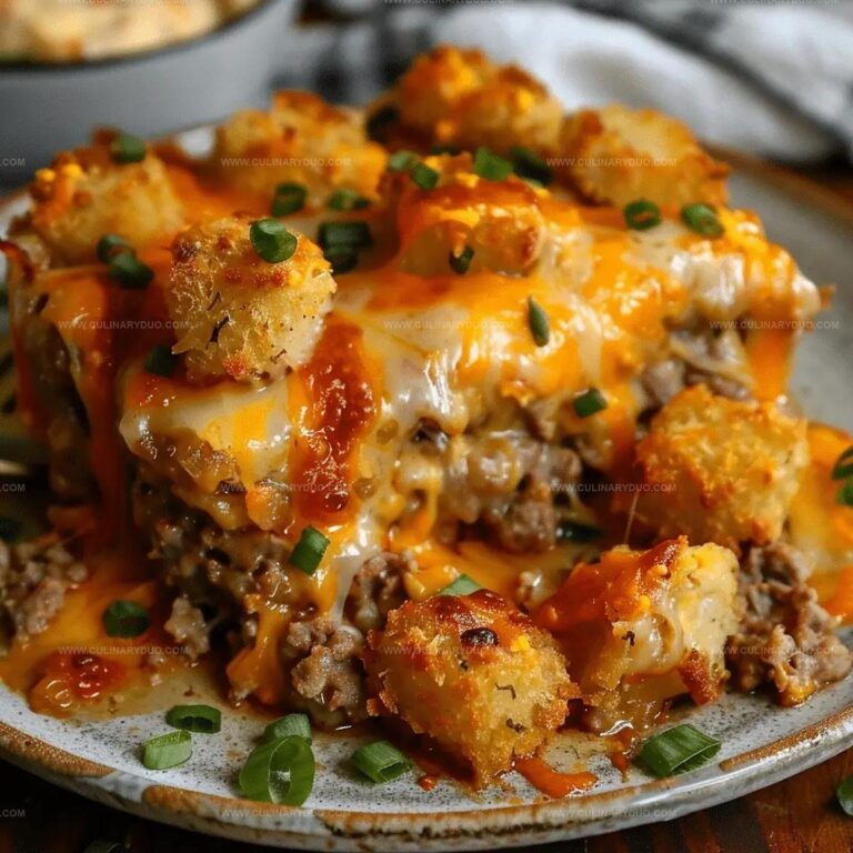 Cheesy Tater Tot Meatloaf Casserole Recipe