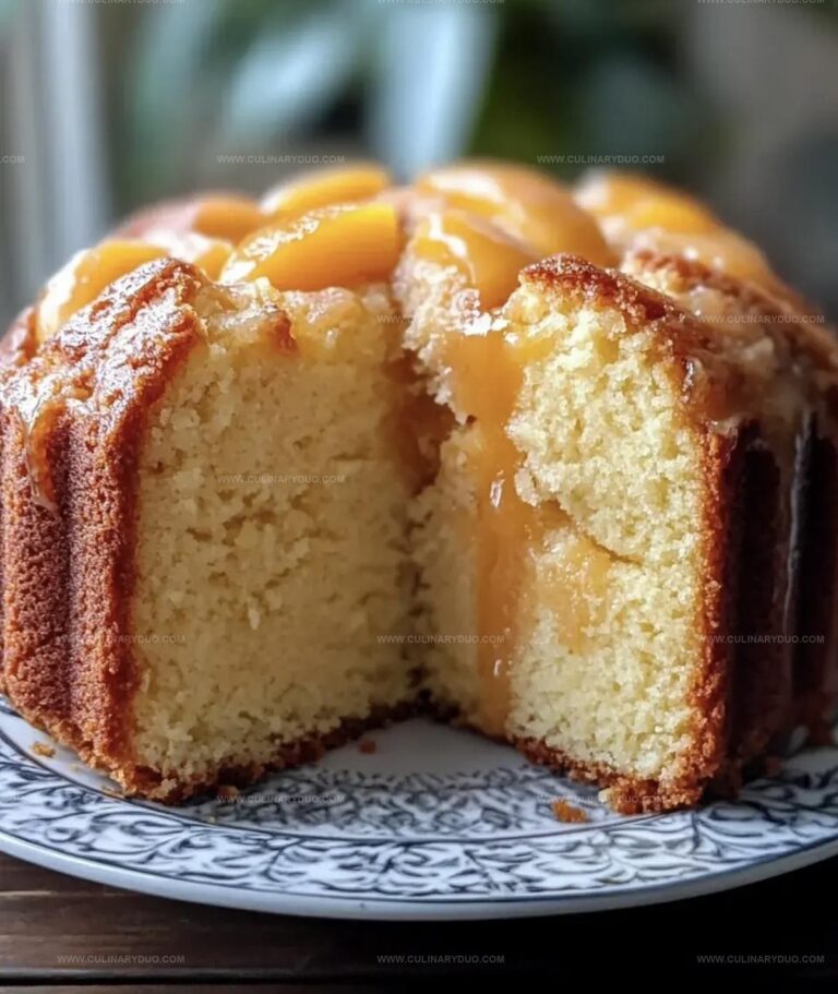 Sour Cream Peach Pound Cake Recipe