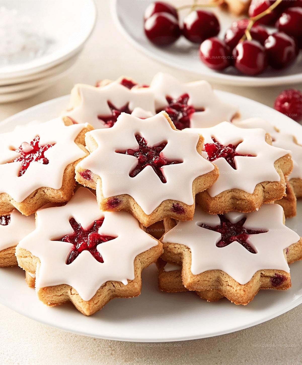 Cherry Almond Linzer Cookies Recipe