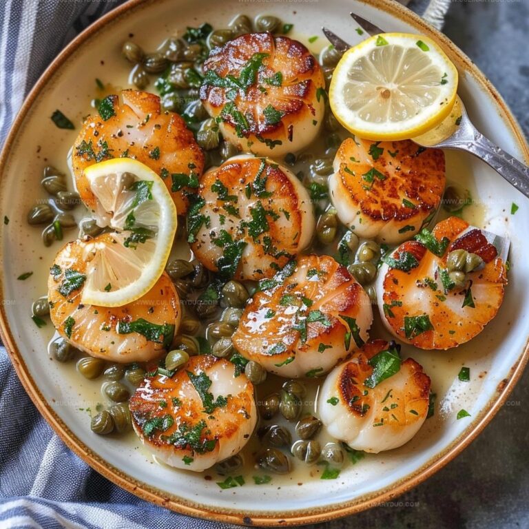 Pan Seared Scallops with Lemon Caper Sauce Recipe