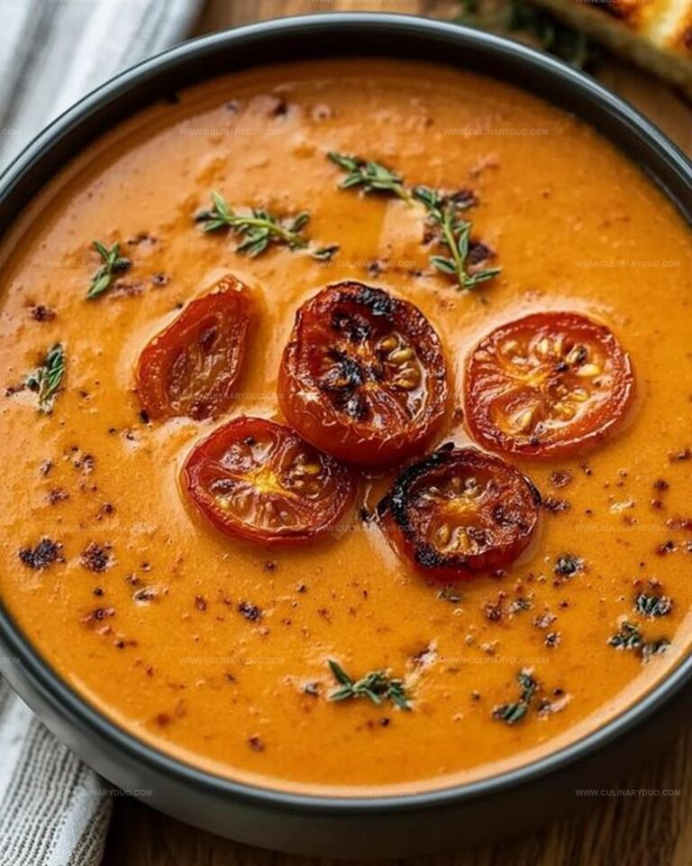 Creamy Roasted Tomato and Garlic Soup Recipe