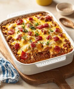 Southern Five Layer Beef Casserole Recipe