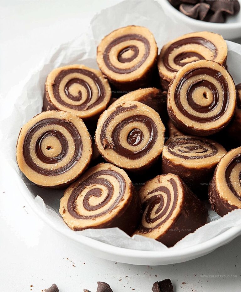 No Bake Chocolate Peanut Butter Pinwheels Recipe