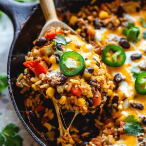 Mexican Beef and Rice Skillet Recipe