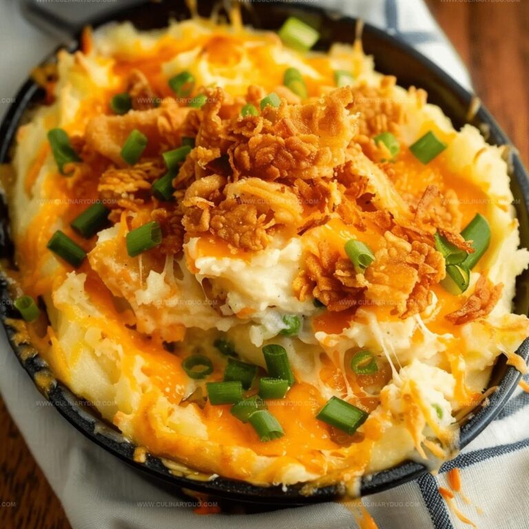 Mashed Potato Casserole with Crispy Chicken Recipe
