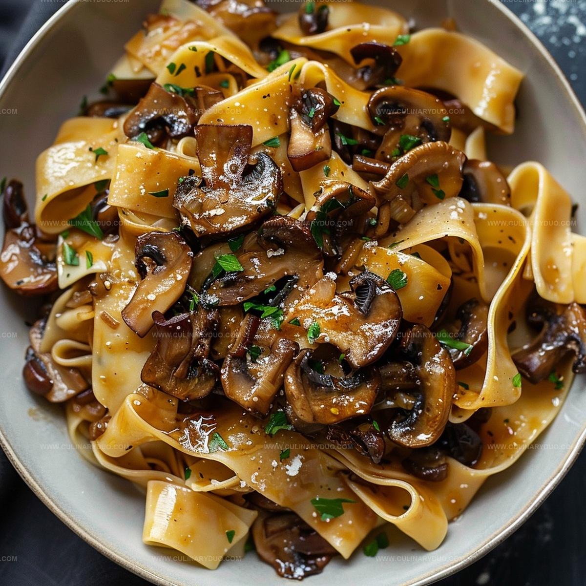 Caramelized Wild Mushroom Pappardelle Pasta Recipe