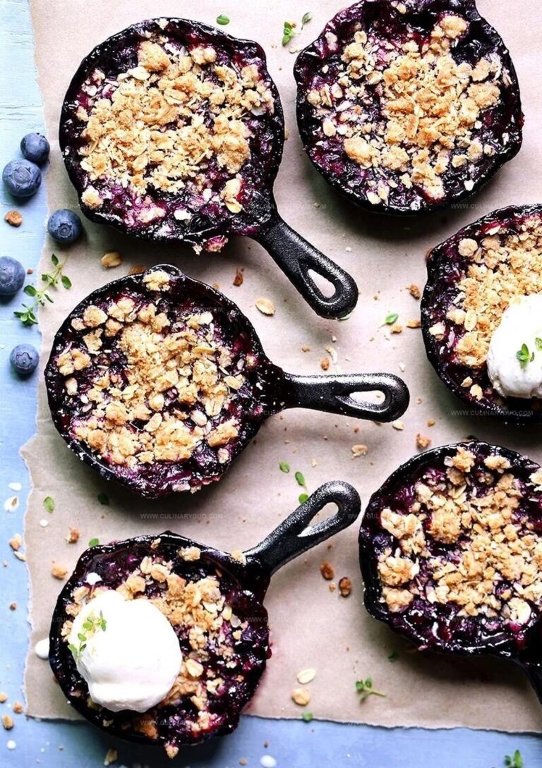 Blueberry Skillet Crumbles Recipe