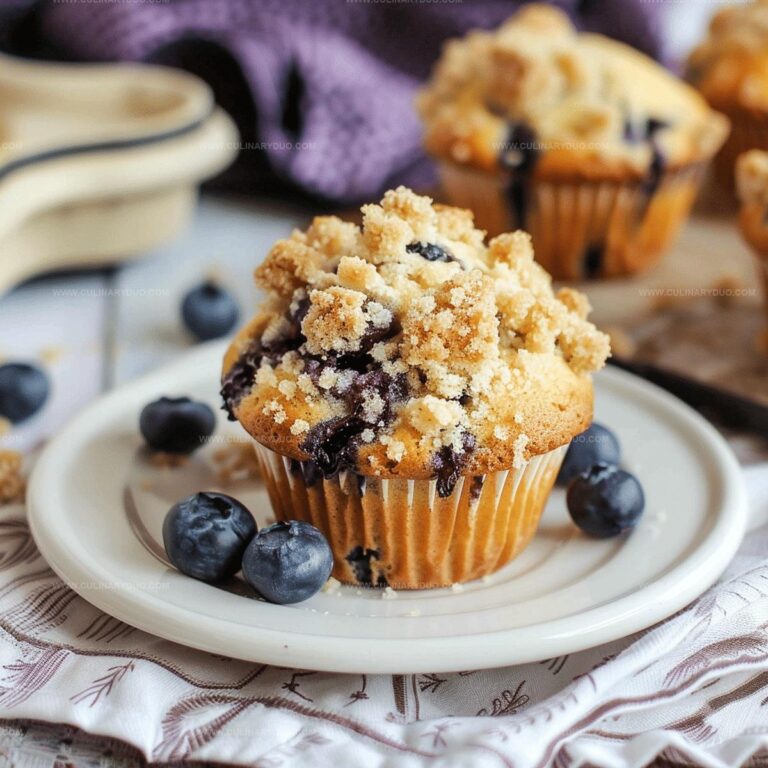 Blueberry Muffins with Streusel Crumb Topping Recipe