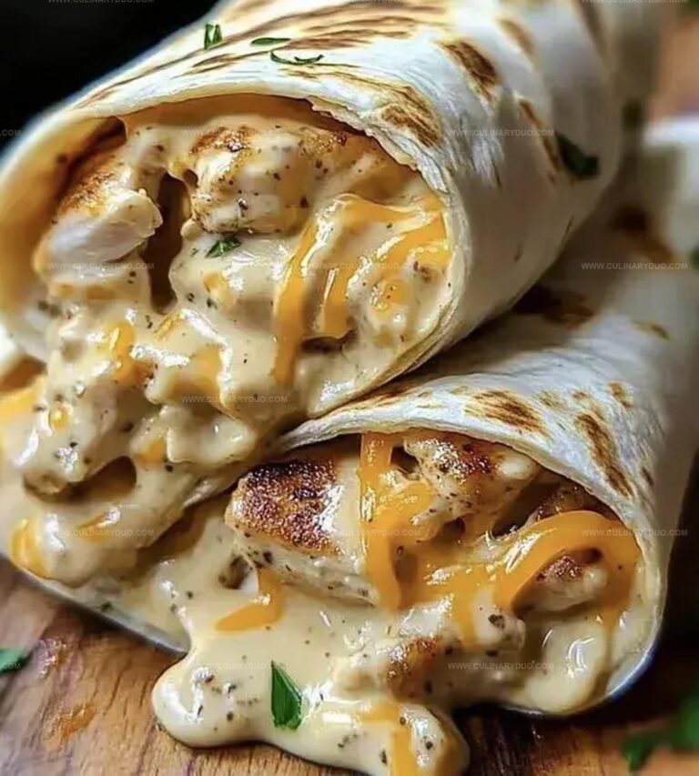 Cheesy Garlic Chicken Wraps Recipe