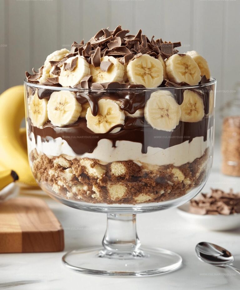 Chocolate Peanut Butter Banana Cream Trifle Recipe