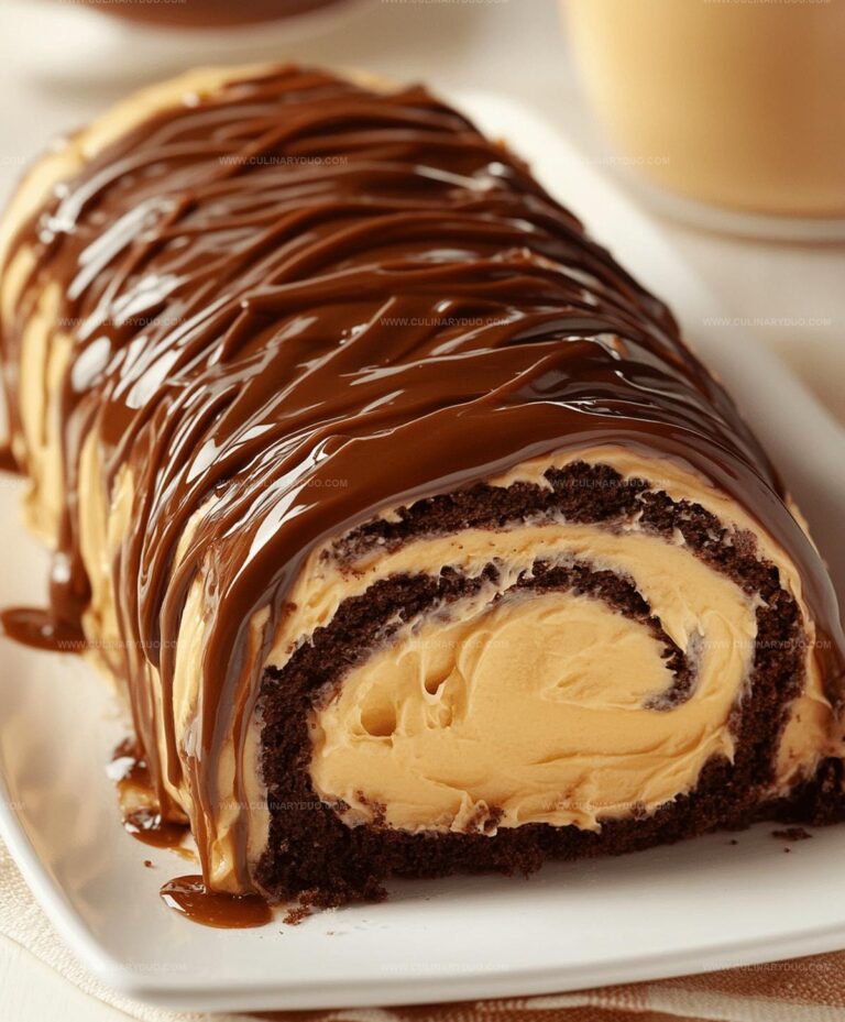 Chocolate Caramel Cream Roll Recipe