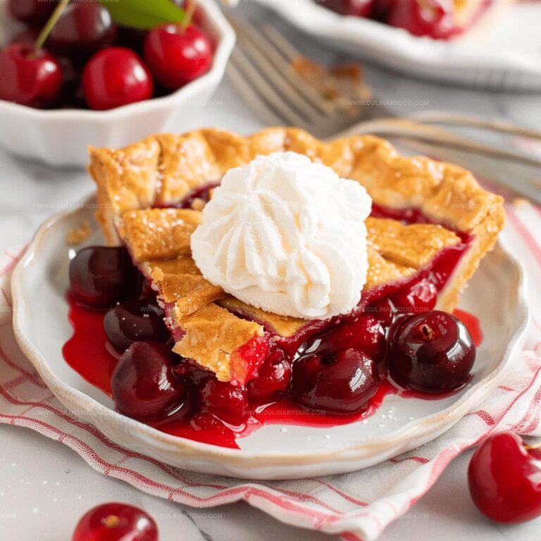 Homemade Cherry Pie (With Thick Filling) Recipe