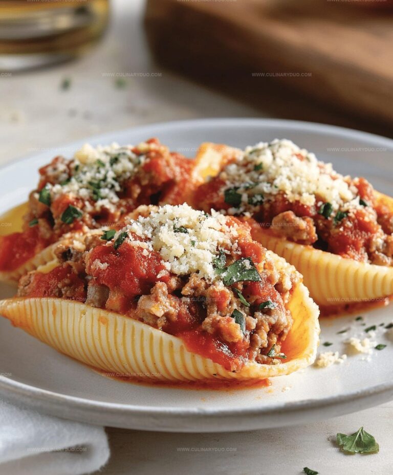 Stuffed Shells With Meat And Cheese Recipe